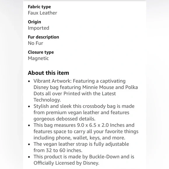 Disney Minnie Mouse Pink and Blue Crossbody Bag NWT - Picture 9 of 12